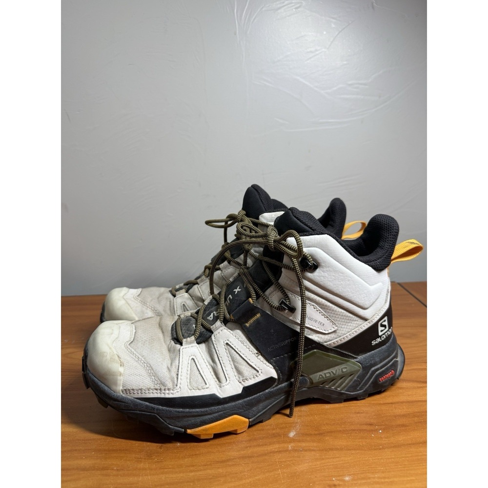 Salomon Mens X Ultra 4 Mid 412945 Gray white  Hiking Boots Waterproof Size 9.5